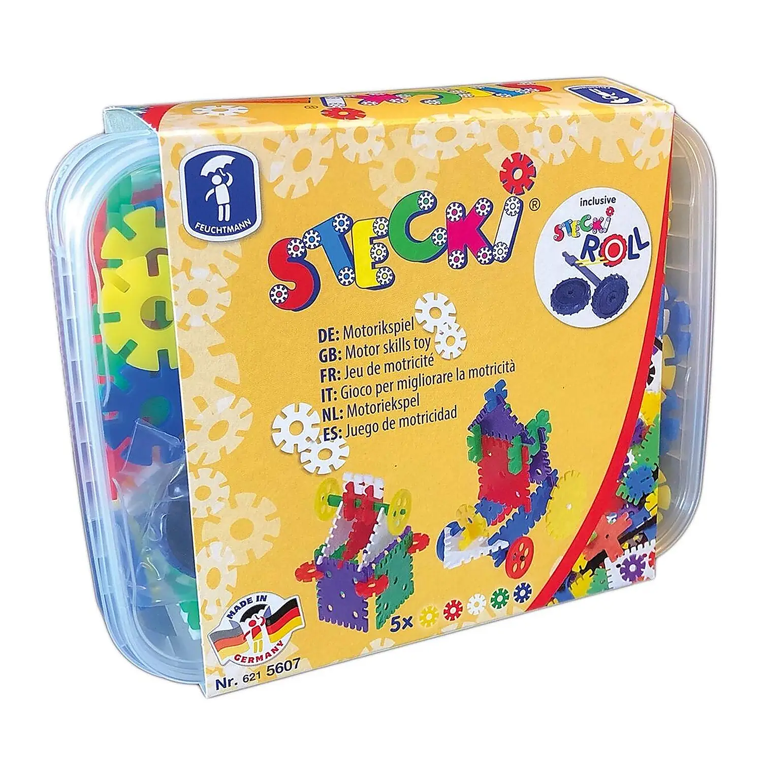 Constructii, cuburi, forme si culori - Forme pentru construit - Box Maxi FEUCHTMANN 3 ani+