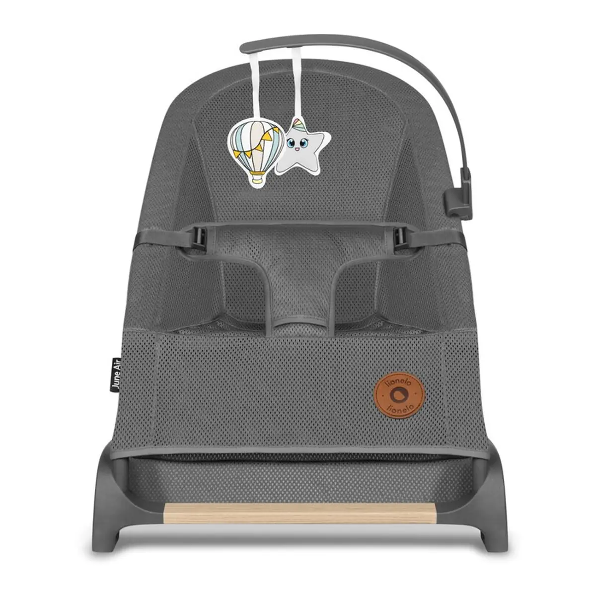 Fotoliu balansoar June AIR, Cu arcada cu jucarii, Ergonomic, Permite circulatia aerului, Balansare manuala, Pliabil, 0 [4]