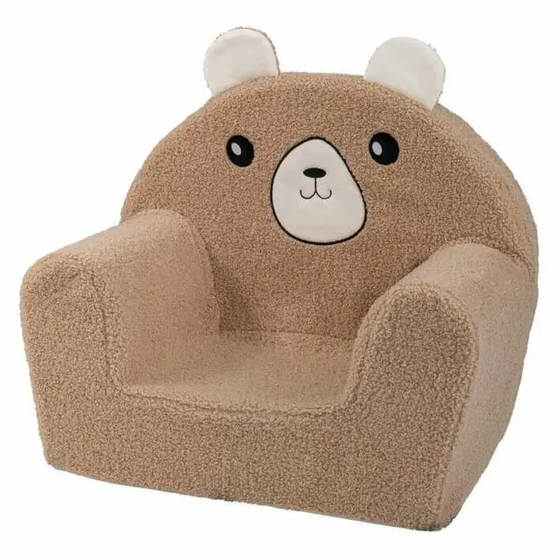 Fotolii copii - Fotoliu din burete, Bubaba, Cozy Teddy, , 9 luni-5 ani, Brown