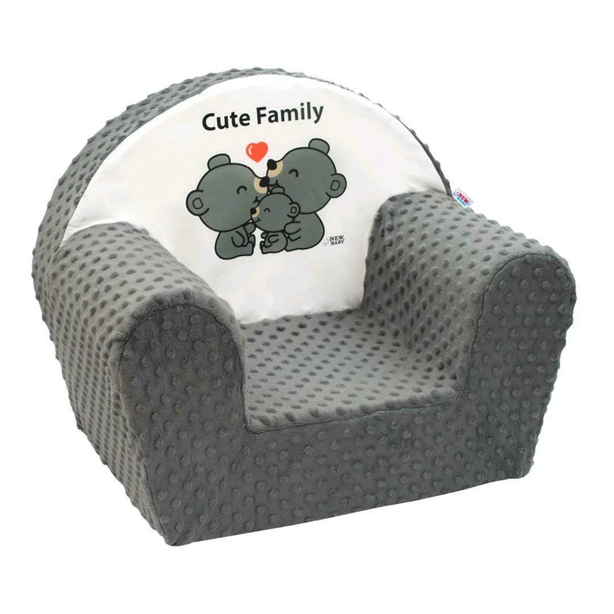 Fotolii copii - Fotoliu , New Baby, Cute Family, 9 luni - 5 ani, Cu Husa detasabila, Gray