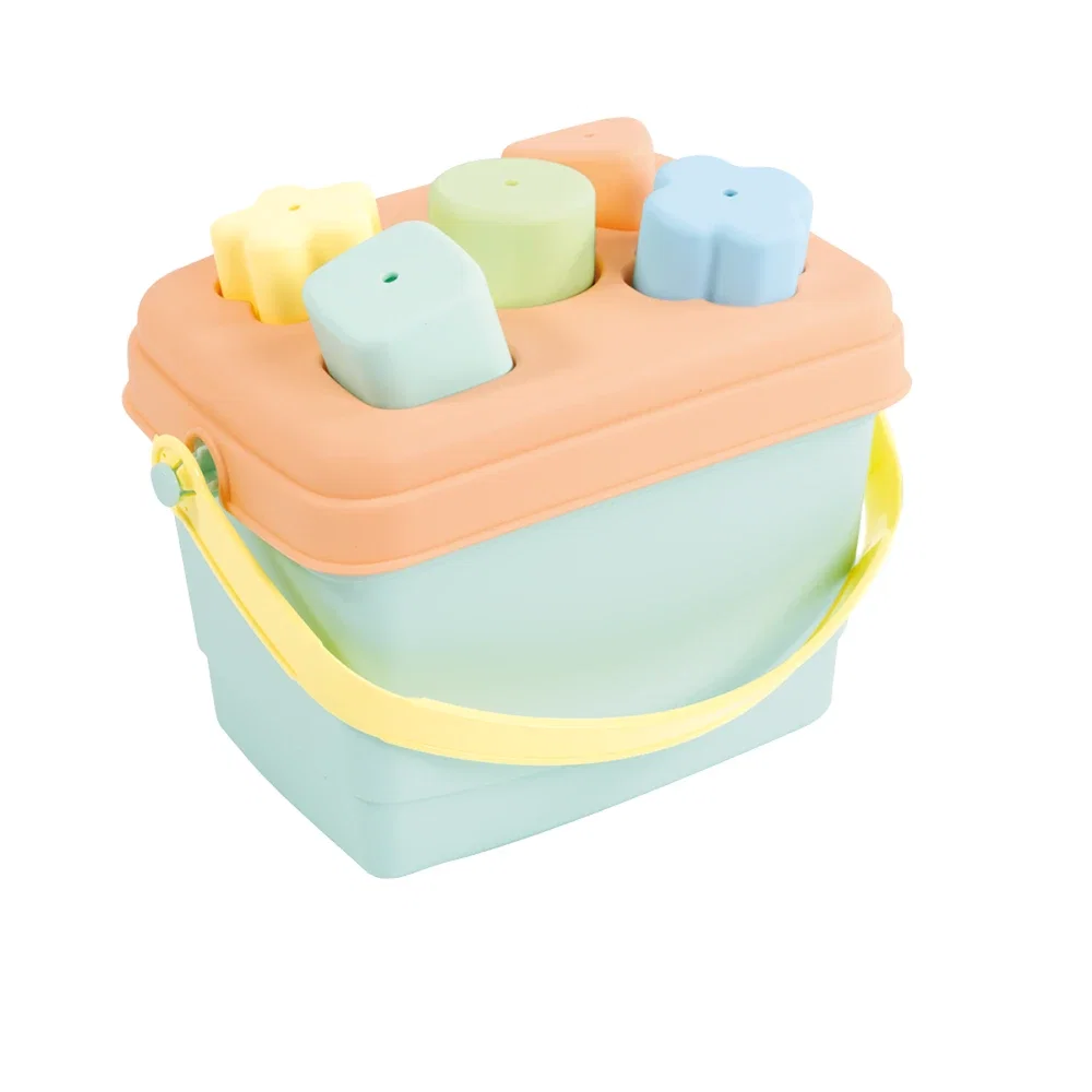 Jucarii interactive - Galetusa cu sortator - Pastel (5 piese) DOLU 1 an+