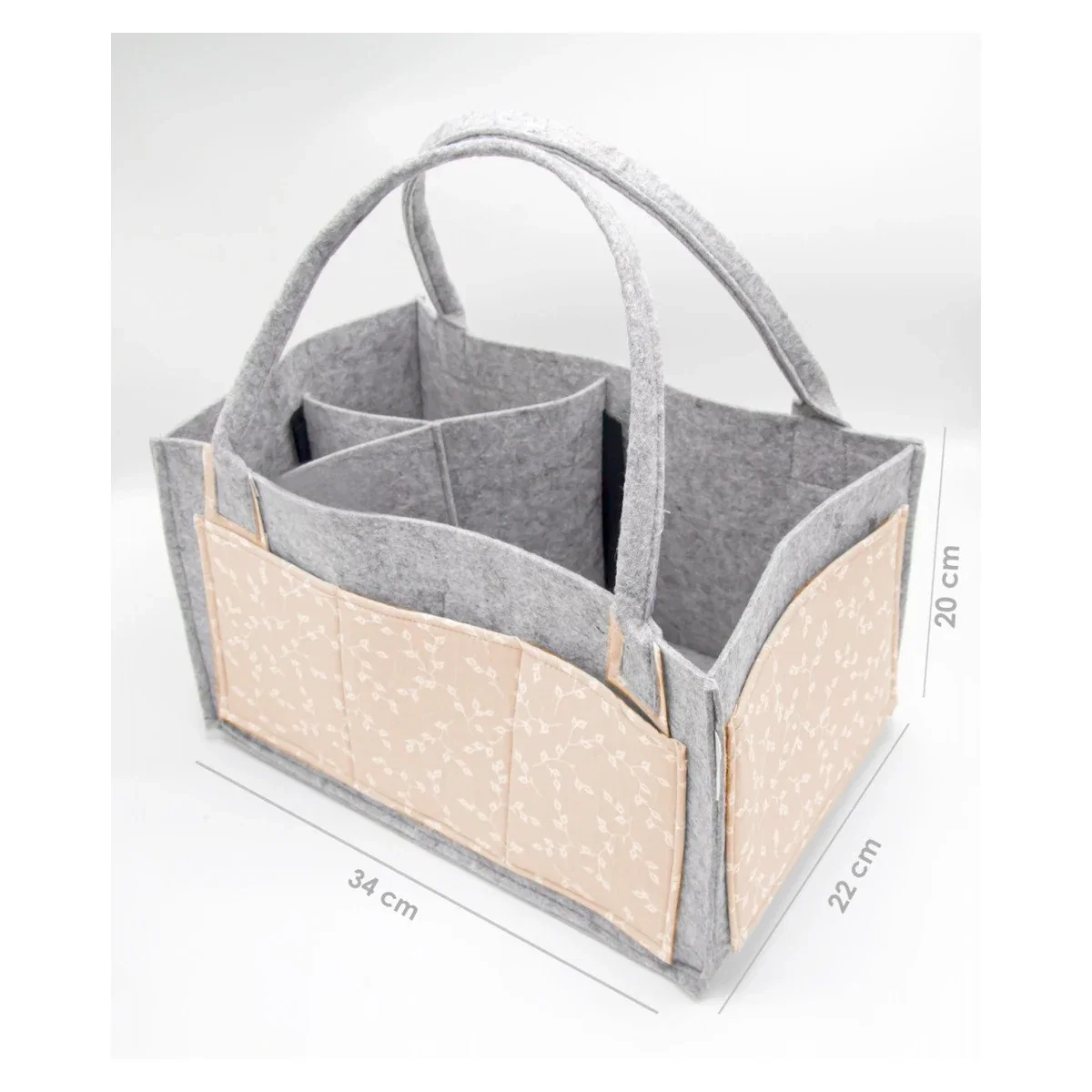 Geanta organizator scutece si accesorii copii/bebelusi BabyJem (Culoare: Somon) [3]