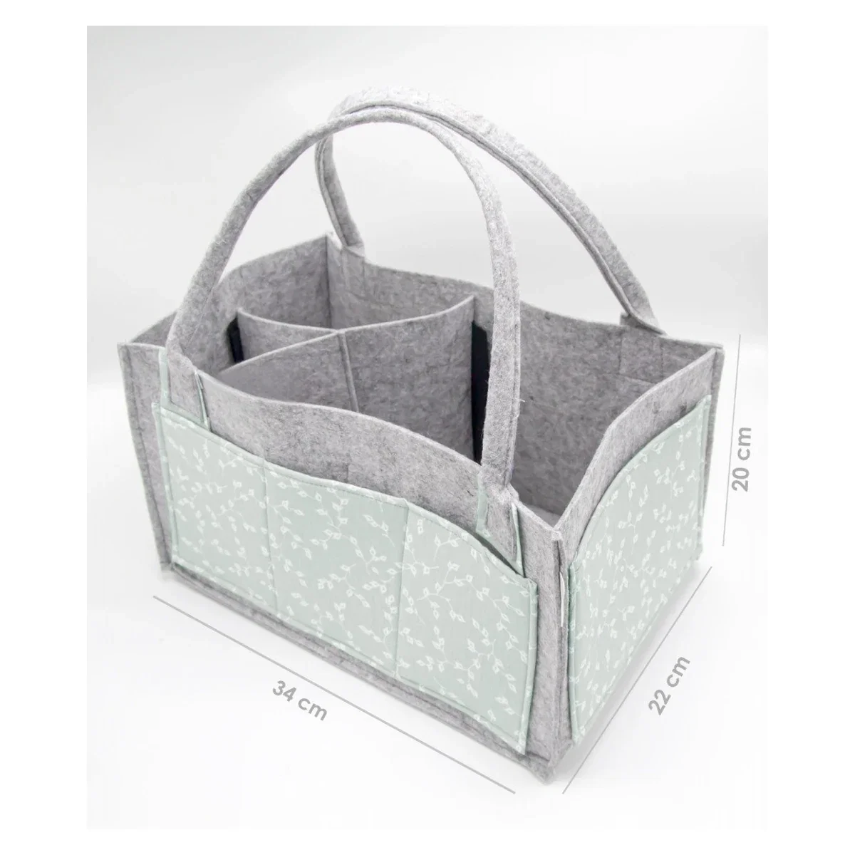 Geanta organizator scutece si accesorii copii/bebelusi BabyJem (Culoare: Verde) [7]