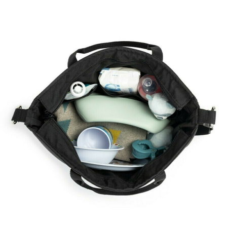Geanta pentru mamici, Petite&Mars, Impermeabila, Cu 4 compartimente, 45 x 30 x 12 cm, Negru [8]