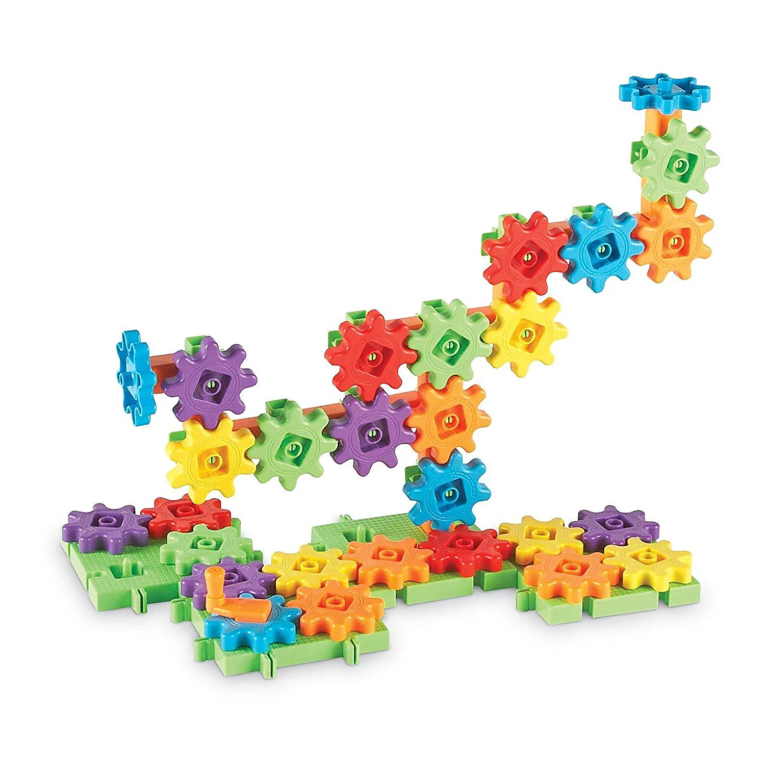 Constructii, cuburi, forme si culori - Gears! Gears! Primul meu set de construit Learning Resources 7 ani