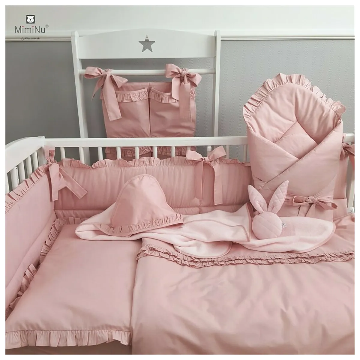 Halat de baie, MimiNu, Cu urechi, 6 - 24 luni Moale, Cu volanase, Cu buzunare, Cu cordon, Din bumbac si thermo fleece, [5]
