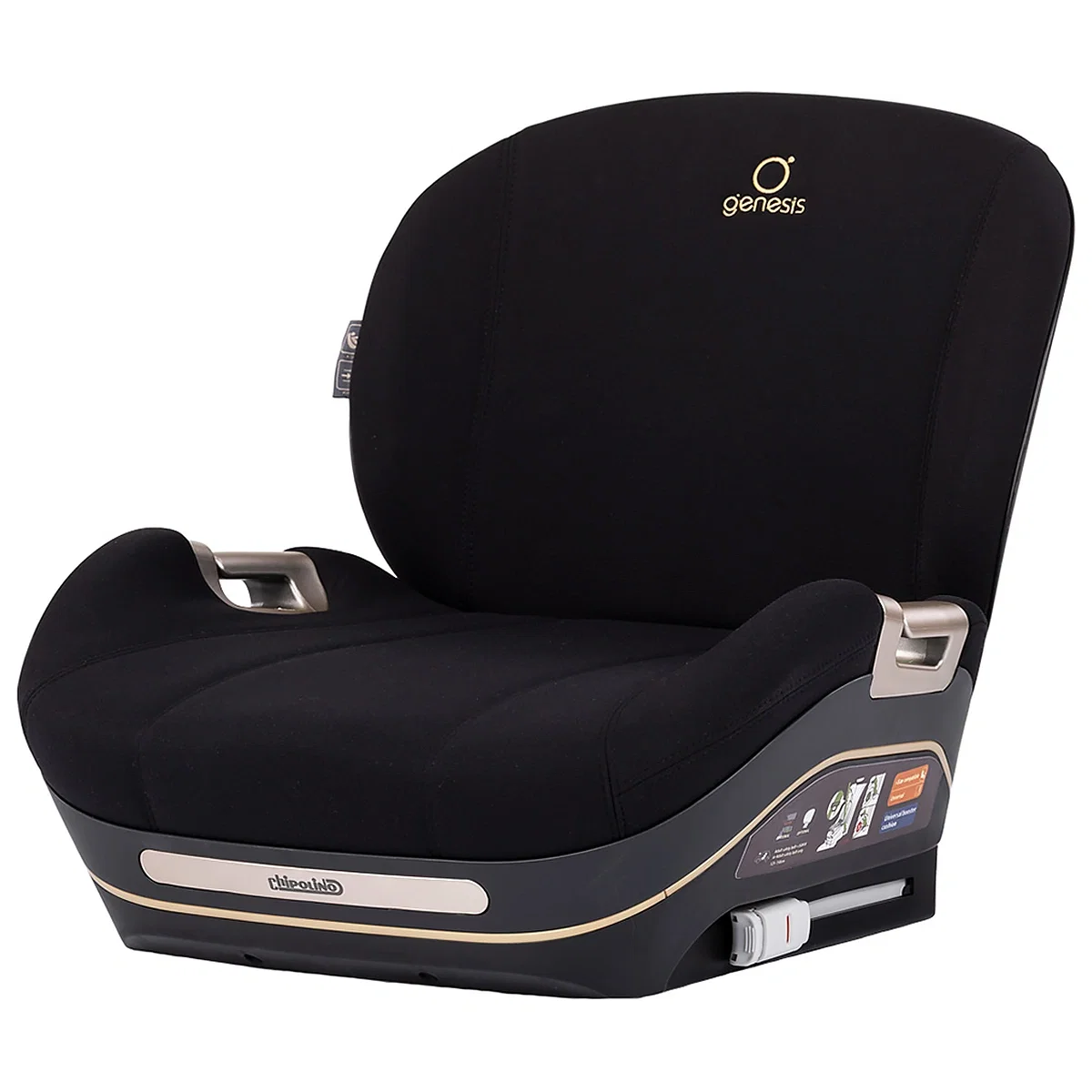 Scaune auto - Inaltator auto Chipolino Genesis I-Size, 125-150 cm, cu sistem Isofix, Noir
