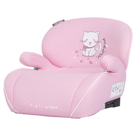 Scaune auto - Inaltator auto copii Chipolino Sonic I-Size 125-150 cm cu Isofix - model Kitten, Roz