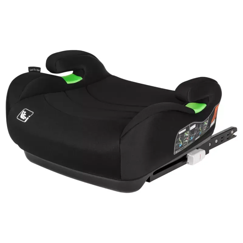La plimbare - Inaltator auto, Lionelo, Luuk Fix I-size, 125- 150 cm, Instalare cu sistem Isofix si centura de prindere, Cu husa detasabila, Conform cu standardul european de securitate ECE R129, Negru