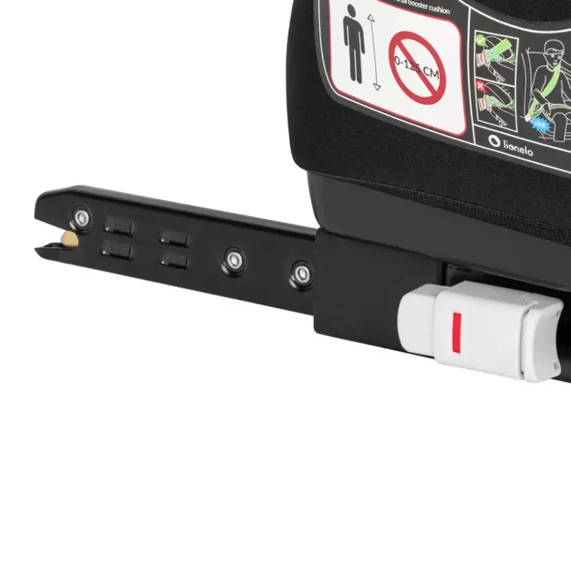 Inaltator auto, Lionelo, Luuk Fix I-size, 125- 150 cm, Instalare cu sistem Isofix si centura de prindere, Cu husa detasabila, Conform cu standardul european de securitate ECE R129, Negru [4]