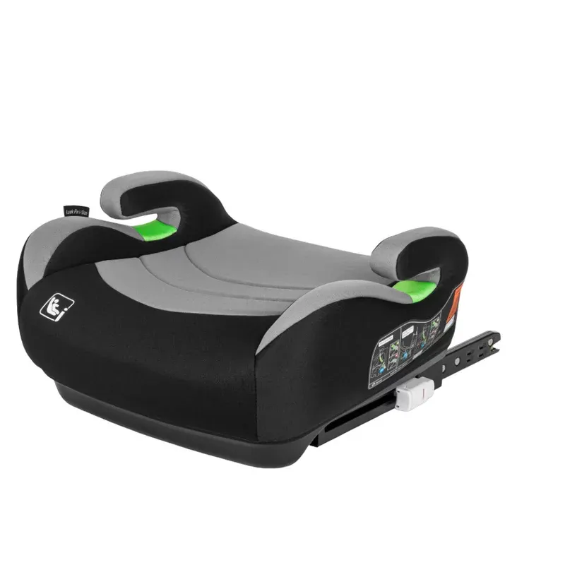La plimbare - Inaltator auto, Lionelo, Luuk Fix I-size, 125- 150 cm, Instalare cu sistem Isofix si centura de prindere, Cu husa detasabila, Conform cu standardul european de securitate ECE R129, Gri