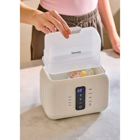 Incalzitor biberoane, Lionelo, ThermUp Duo, 6 moduri de operare, Incalzire, Pastrare temperatura, Decongelare, Senzor temperatura, Oprire automata, Panou tactil, 2 biberoane simultan, Alb [6]