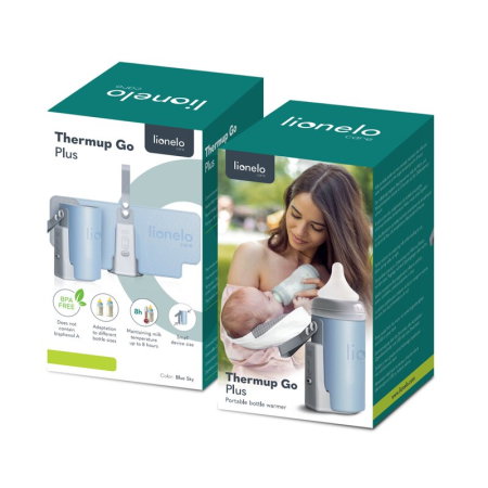 Incalzitor biberoane, Lionelo, ThermUp Go Plus, Portabil, Temperatura constanta pana la 24 h, Incarcare USB, Albastru deschis [25]