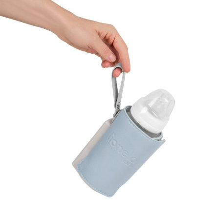 Incalzitor biberoane, Lionelo, ThermUp Go Plus, Portabil, Temperatura constanta pana la 24 h, Incarcare USB, Albastru deschis [10]