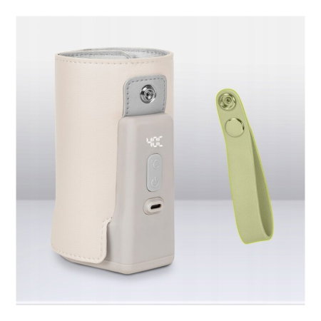 Incalzitor biberoane, Lionelo, ThermUp Go Plus, Portabil, Temperatura constanta pana la 24 h, Incarcare USB, Bej [22]