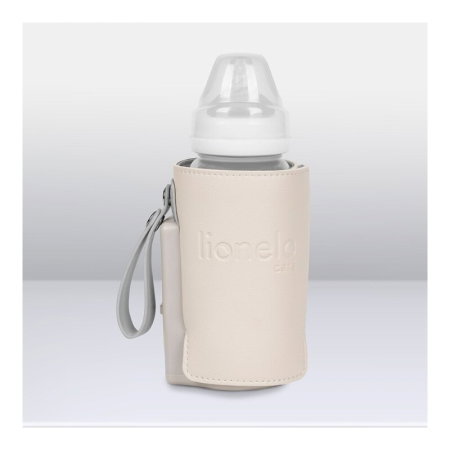 Incalzitor biberoane, Lionelo, ThermUp Go Plus, Portabil, Temperatura constanta pana la 24 h, Incarcare USB, Bej [21]