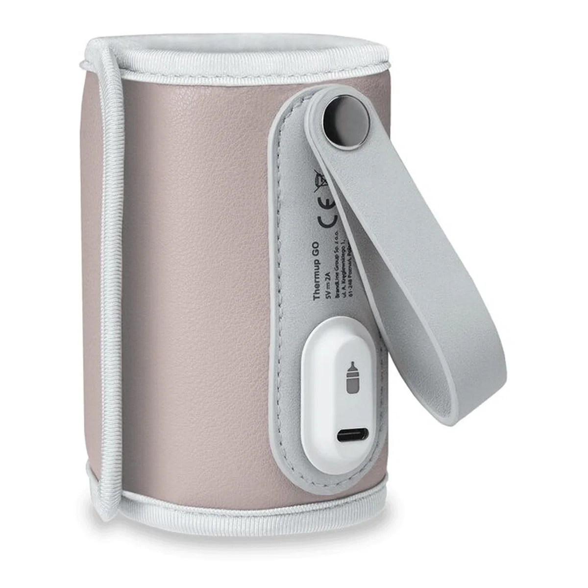 Incalzitoare biberoane - Incalzitor biberoane ThermUp Go, Portabil, Temperatura constanta pana la 24 h, Incarcare USB, Roz Lionelo 2 ani
