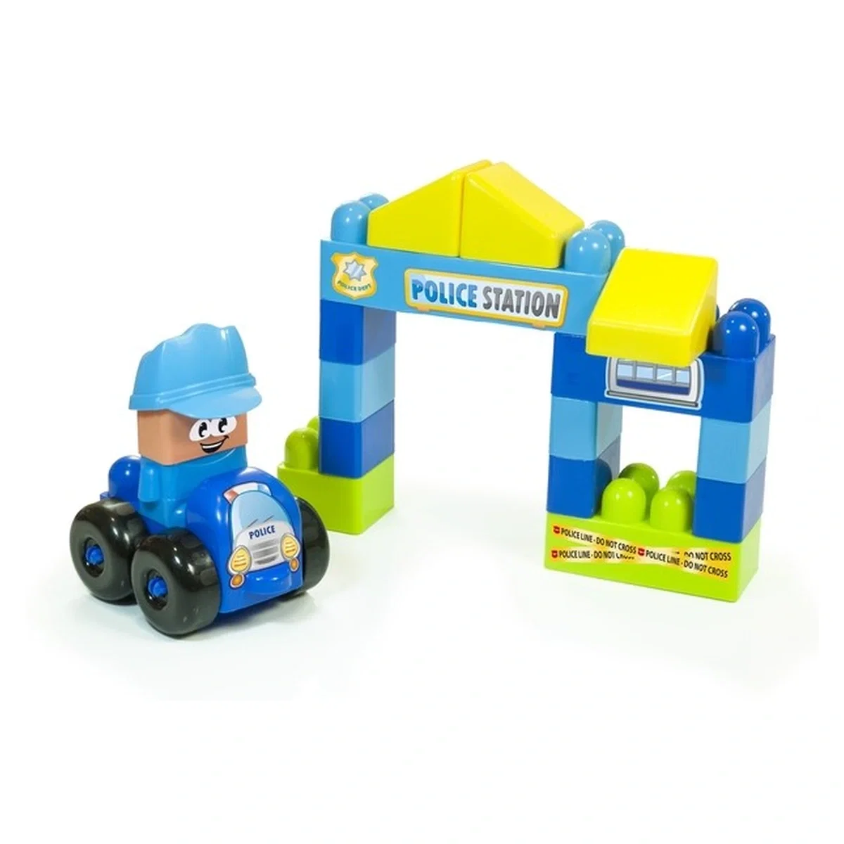 Constructii, cuburi, forme si culori - Joc constructii tematic Statie politie Miniland