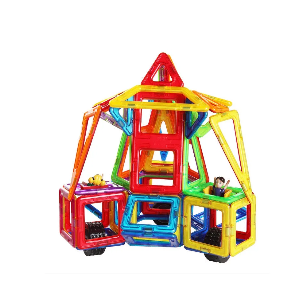 Joc de constructie magnetic - 112 piese MAGPLAYER 10 ani [1]