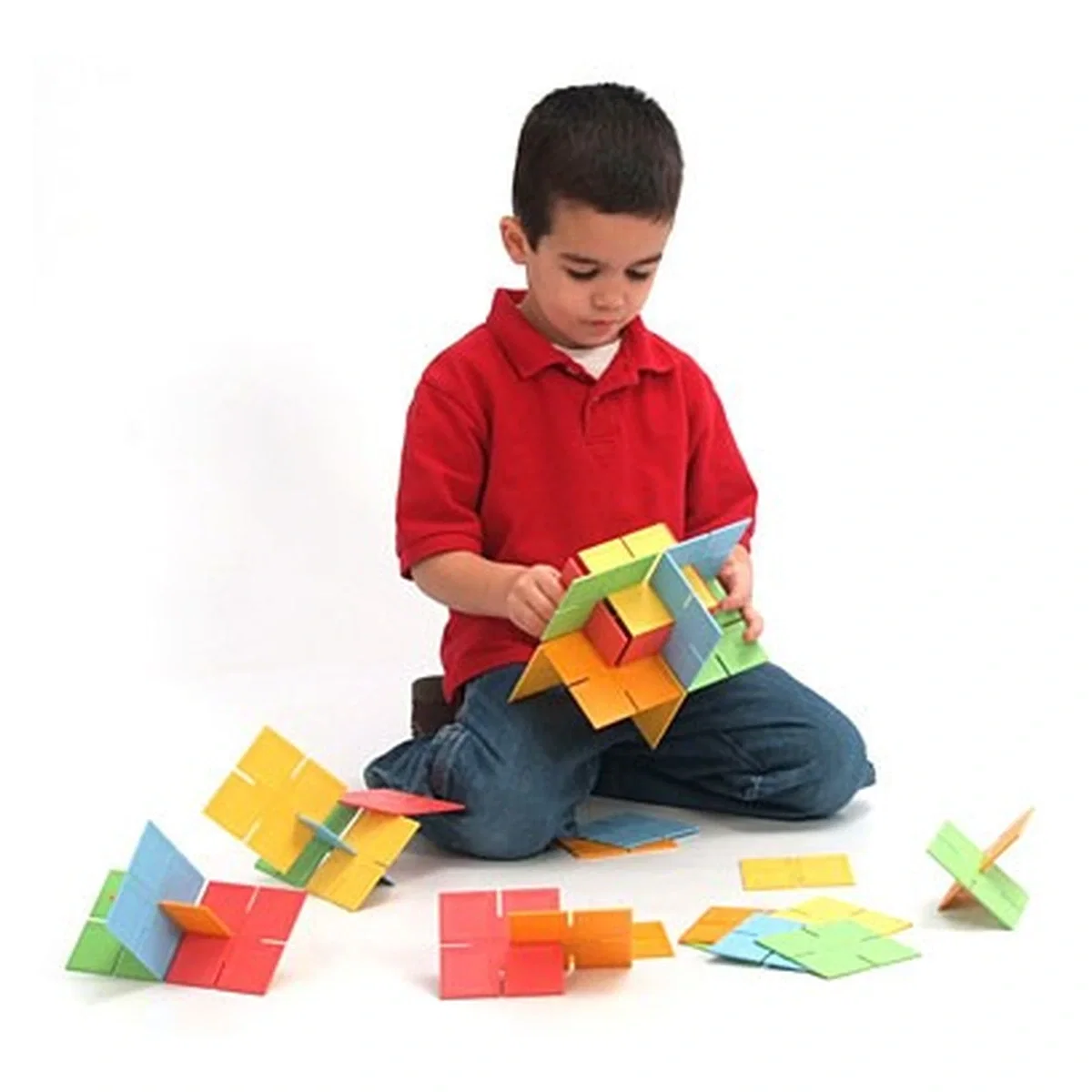 Joc de constructie Patrate DADO Original Fat Brain Toys [4]