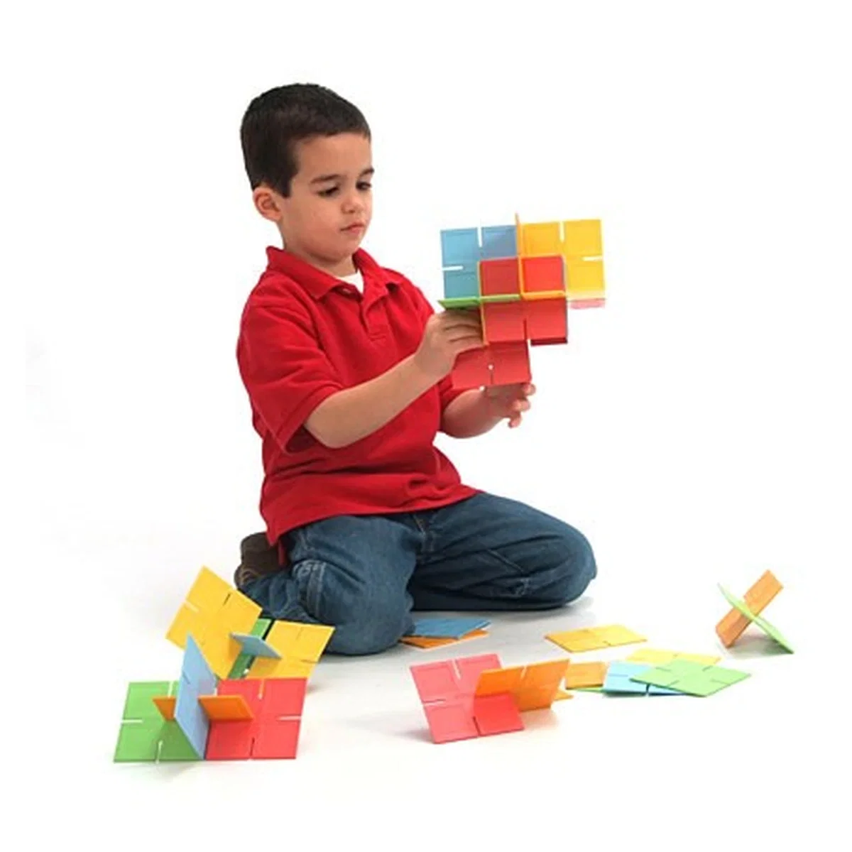 Joc de constructie Patrate DADO Original Fat Brain Toys [5]