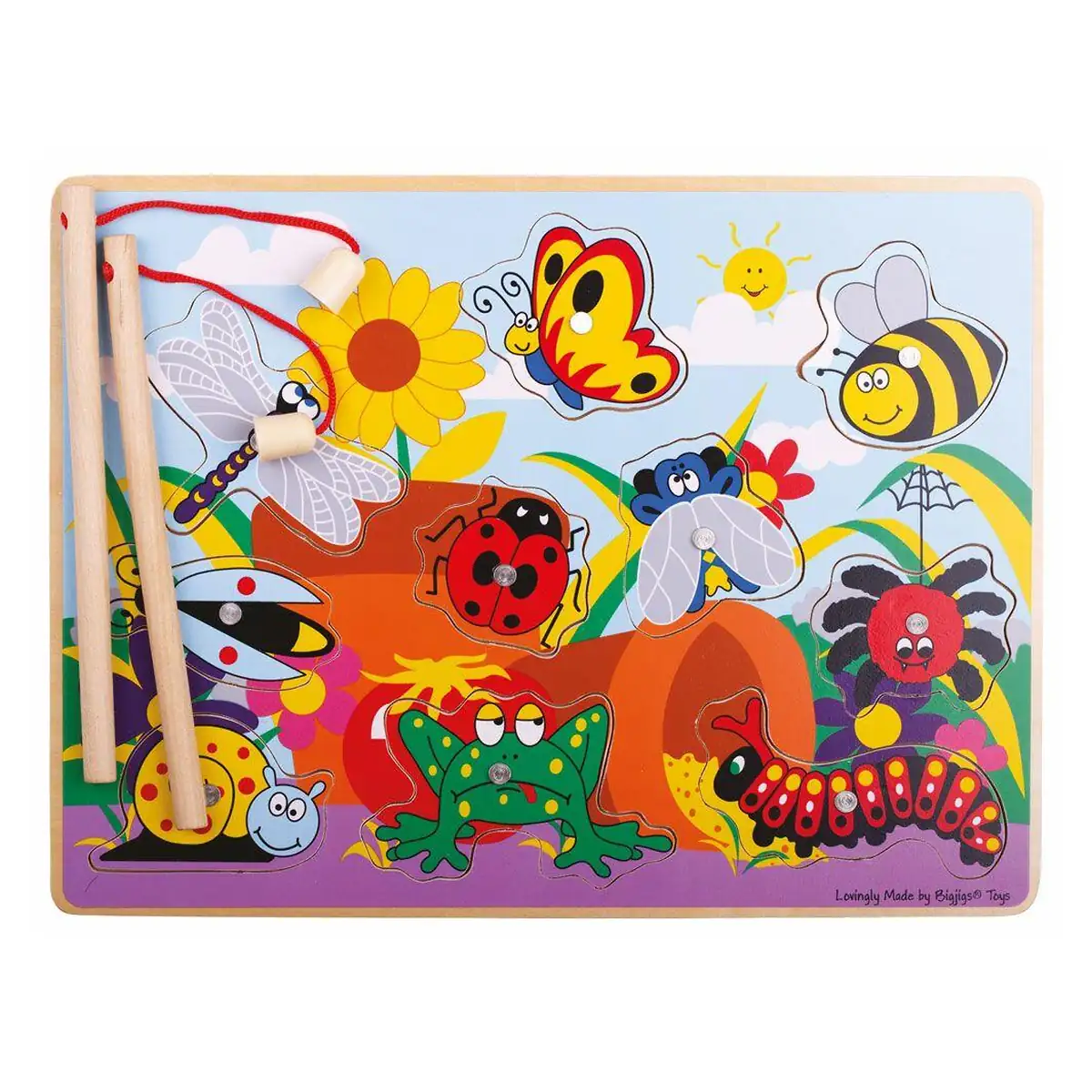 Joc de pescuit magnetic - Prietenii din gradina BIGJIGS Toys 18 luni+ [1]