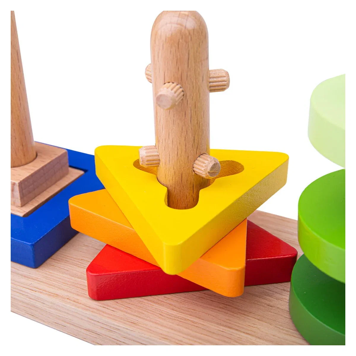 Joc de potrivire - 3 forme geometrice BIGJIGS Toys 2 ani+ [4]