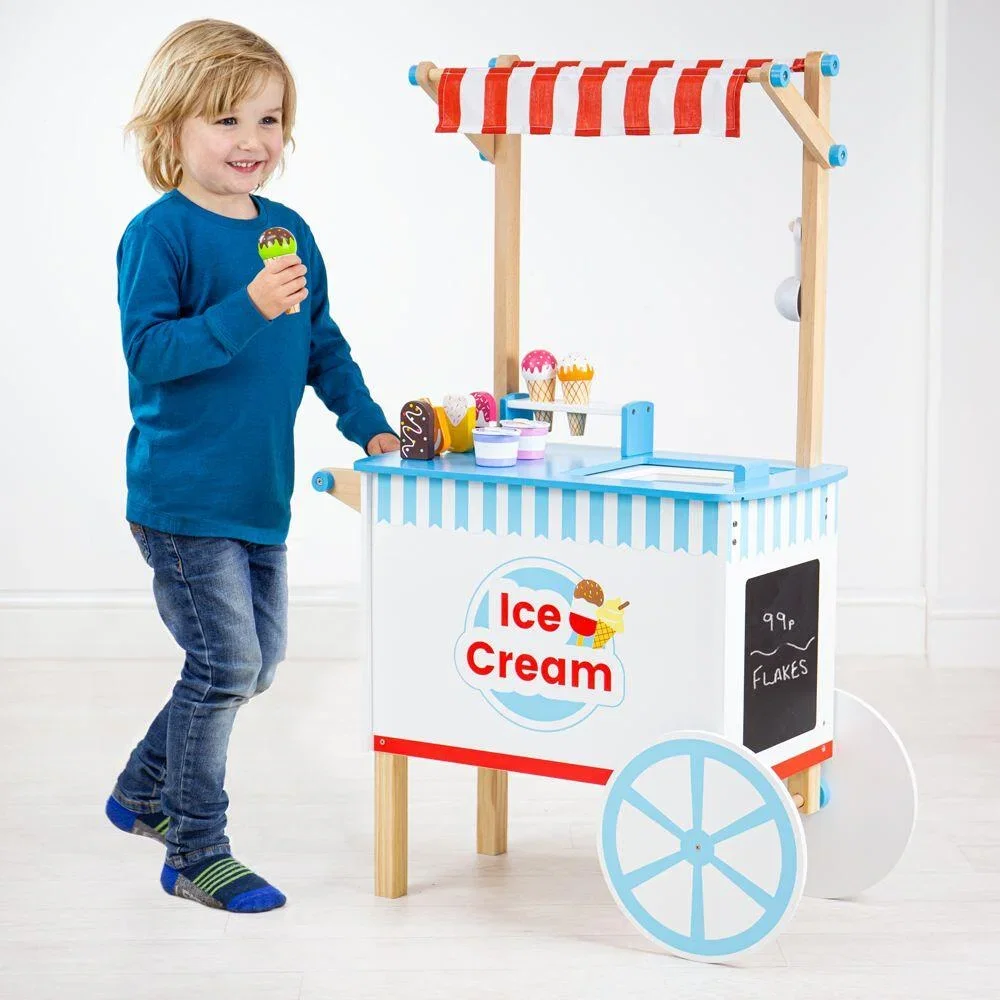 Joc de rol - Carucior de inghetata BIGJIGS Toys 3 ani+ [3]