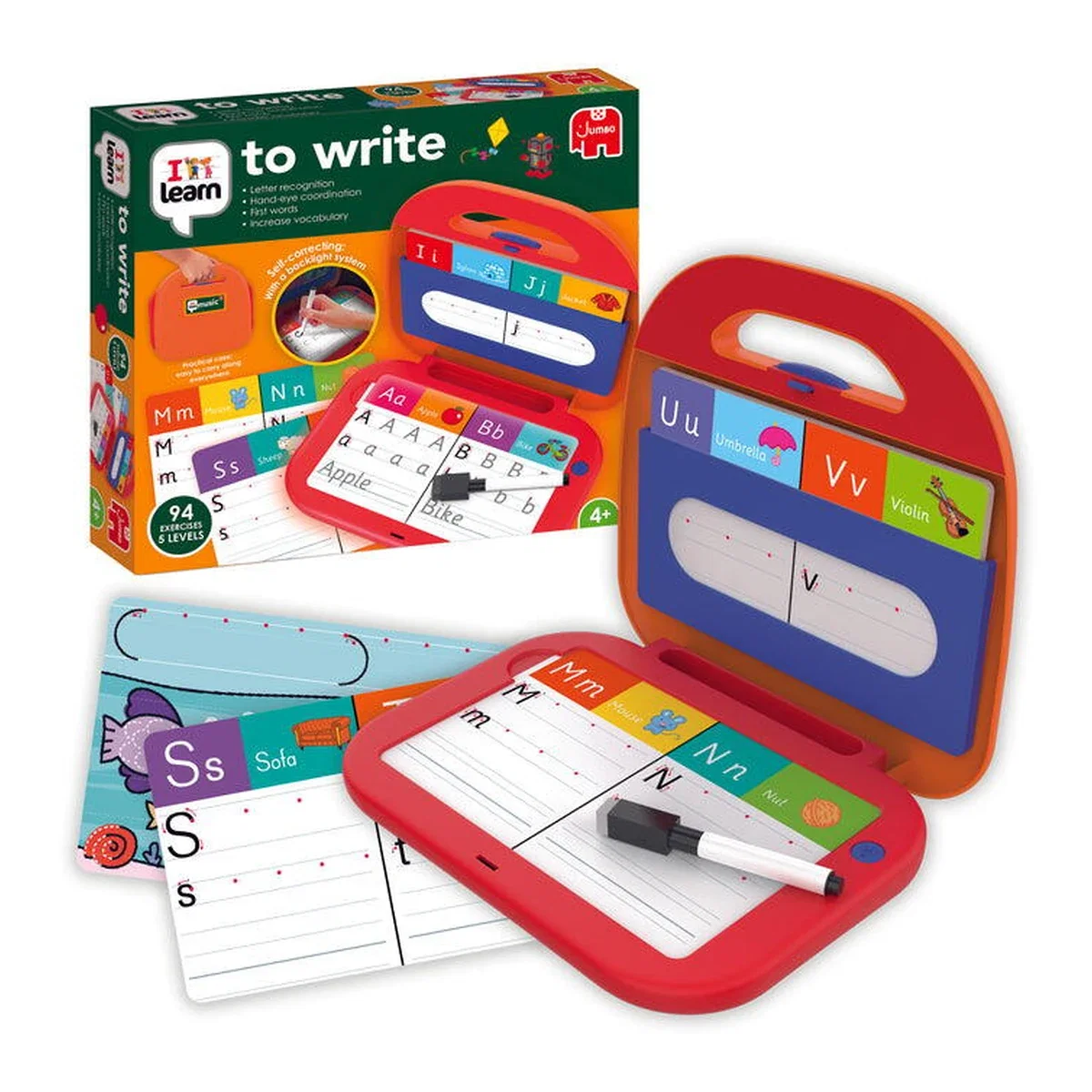 Jocuri si creativitate - Joc I learn - Invat sa scriu in limba engleza Jumbo 4 ani