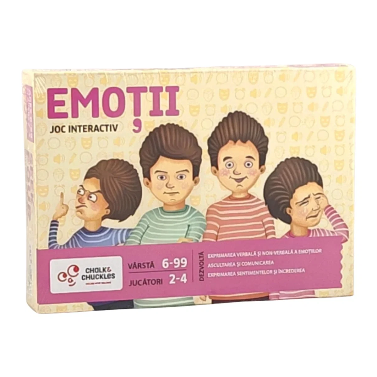 Jocuri de societate - Joc interactiv - Emotii Chalk and Chuckles 6 ani+