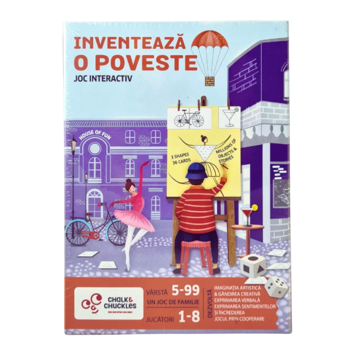 Iq Games - Joc interactiv - Inventeaza o poveste Chalk and Chuckles 99 ani