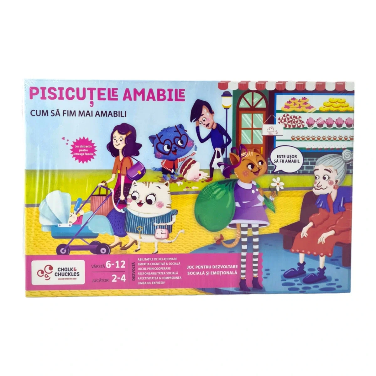 Jocuri de societate - Joc interactiv - Pisicutele amabile Chalk and Chuckles 6 ani+