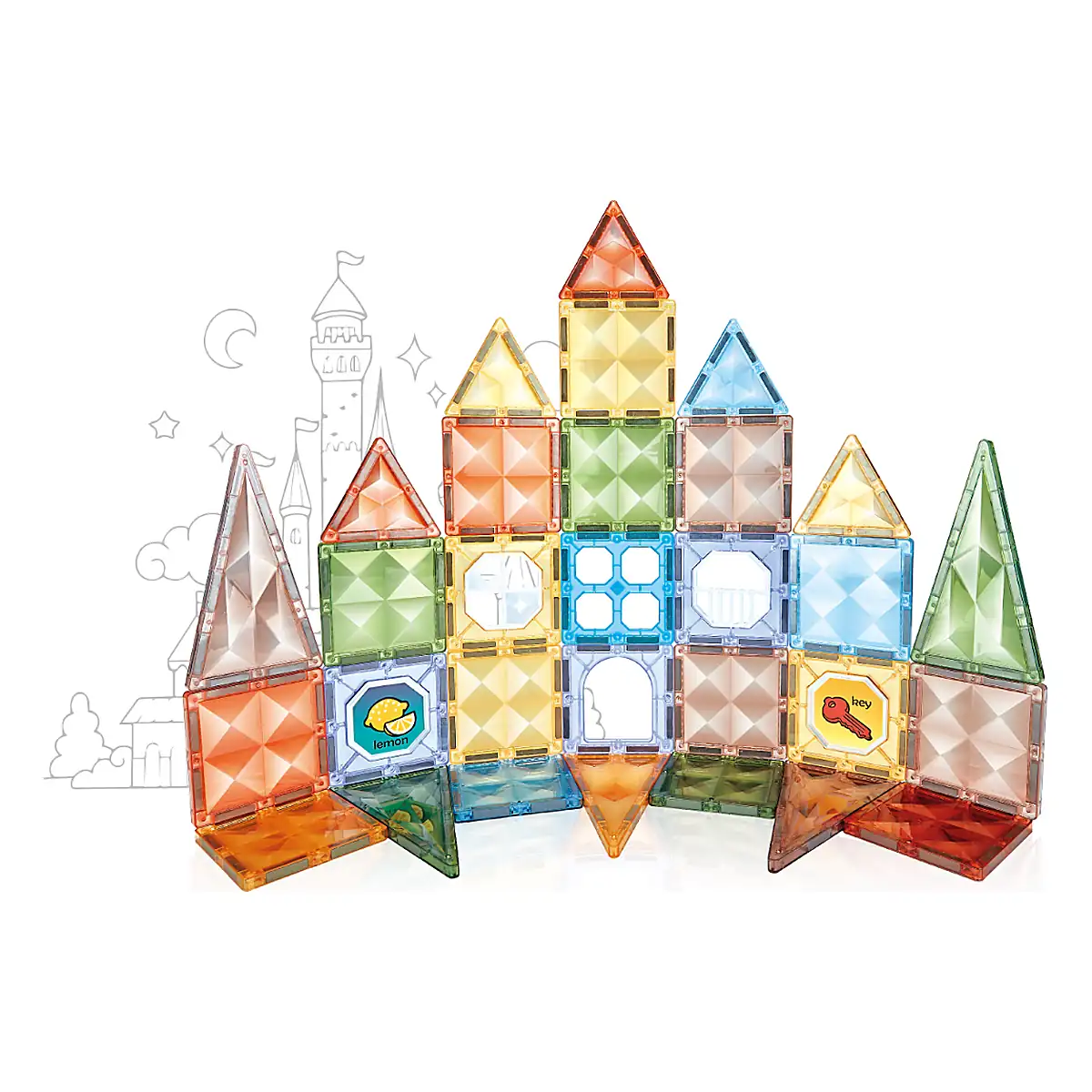 Joc magnetic Diamond - 42 piese (7.5 cm) Bufnitel 3 ani + [3]
