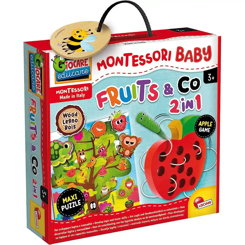 Jocuri Montessori - Joc Montessori 2 in 1 - Fructe LISCIANI 3 ani+