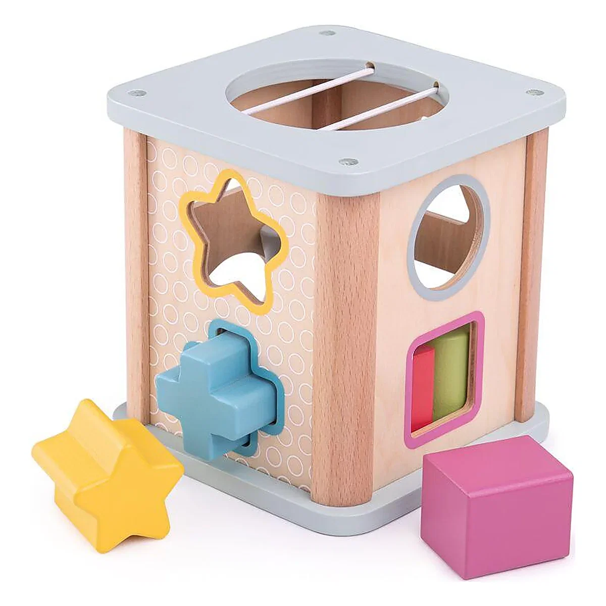Joc sortare - Cubul magic (pastel) BIGJIGS Toys 12 luni+ [1]