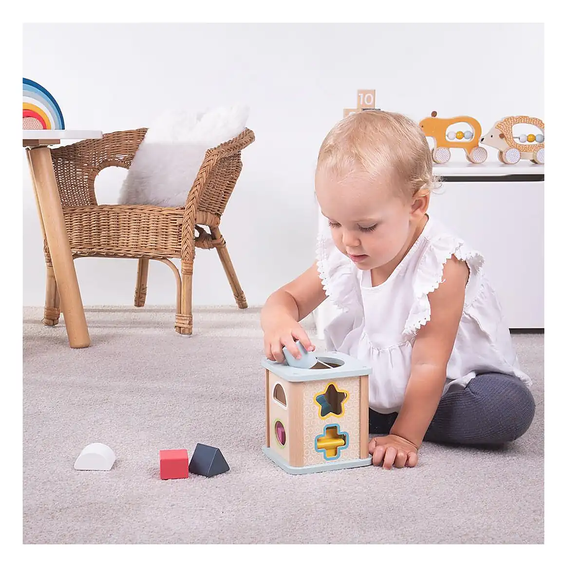Joc sortare - Cubul magic (pastel) BIGJIGS Toys 12 luni+ [5]