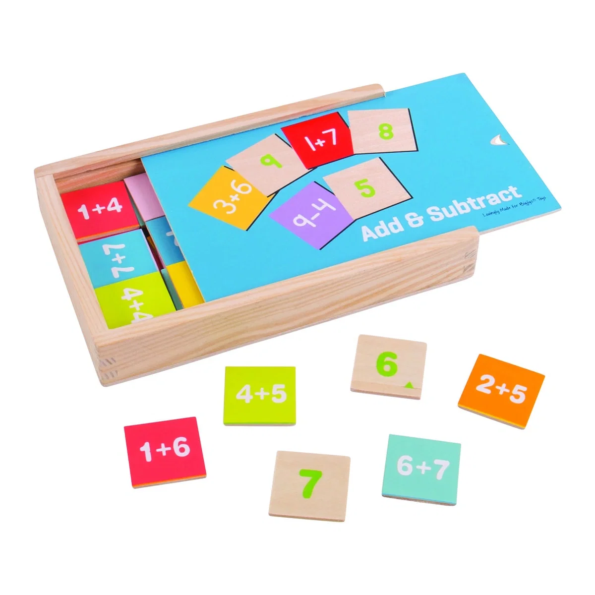 Litere, limbaj, cifre - Jocul adunarilor si scaderilor BIGJIGS Toys 3 ani+
