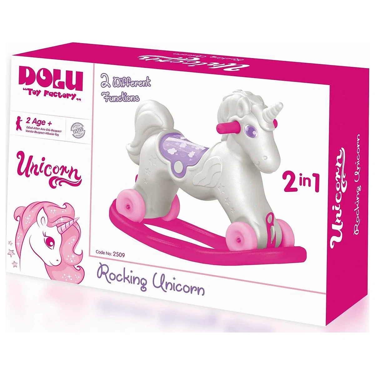 Jucarie 2 in 1 - Unicorn balansoar si vehicul de impins DOLU 2 ani+ [2]