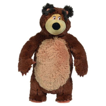 Jucarii de plus - Jucarie de plus Simba Masha and the Bear, Bean Bag Bear 40 cm 0 luni +