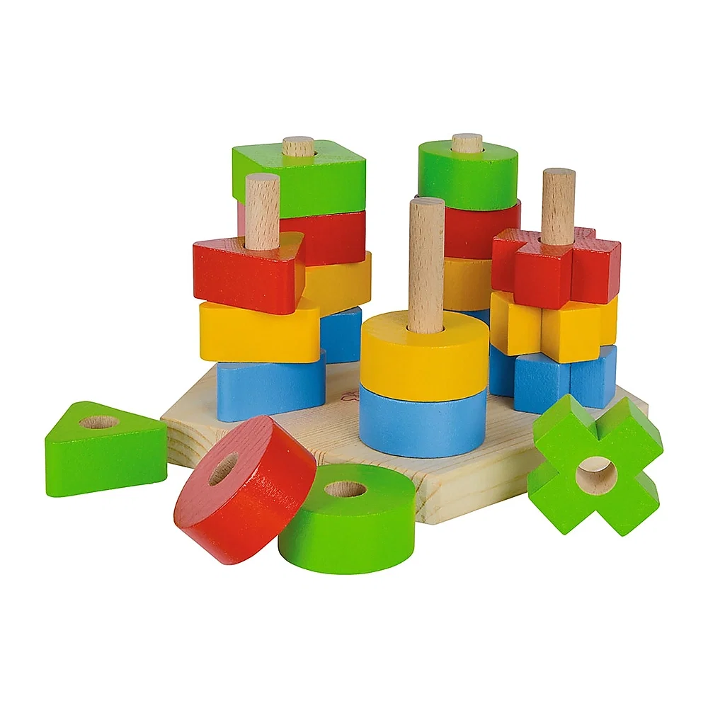 Jucarii din lemn - Jucarie din lemn Eichhorn Stacking Toy 1 an +