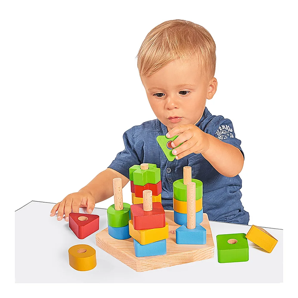 Jucarie din lemn Eichhorn Stacking Toy 1 an + [1]