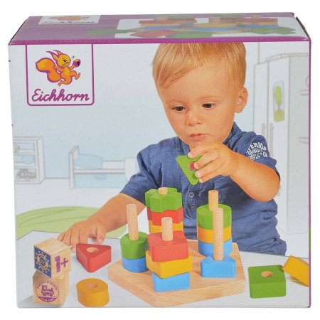 Jucarie din lemn Eichhorn Stacking Toy 1 an + [2]