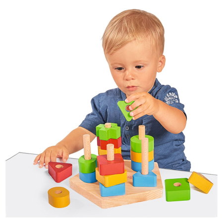 Jucarie din lemn Eichhorn Stacking Toy 1 an + [1]