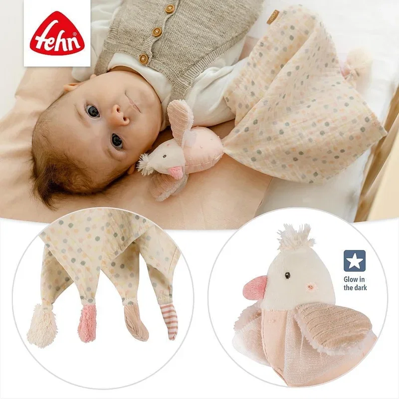 Jucarie doudou - Pasare pastel Fehn 0 luni+ [4]