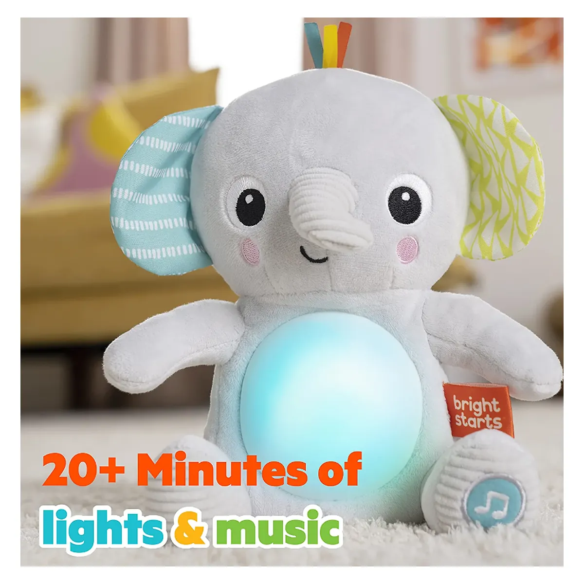 Jucarie interactiva Bright Starts, Hug a Bye Baby Elephant [4]
