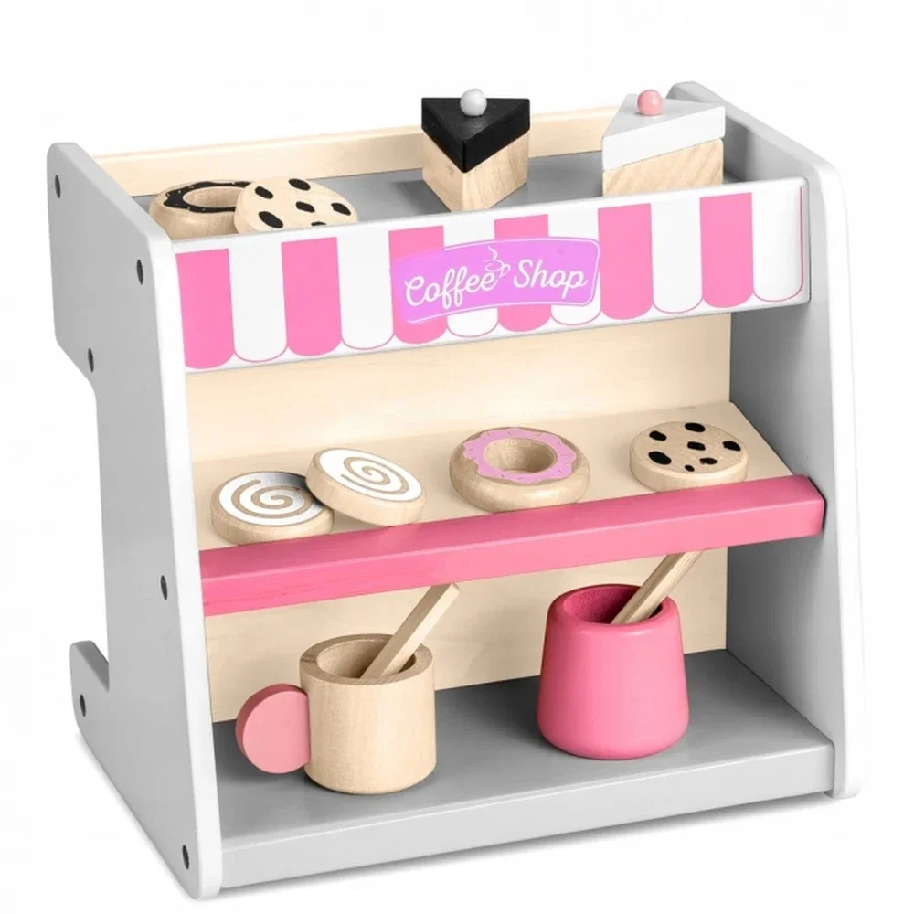 Jucarie interactiva din lemn, coffee shop, Ricokids - Alb 3 ani+ [1]