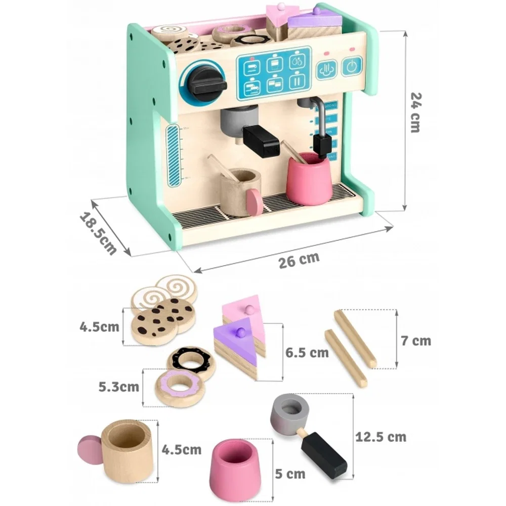 Jucarie interactiva din lemn, coffee shop, Ricokids - Mint 3 ani+ [5]