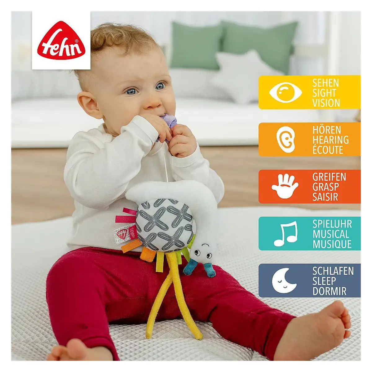Jucarie muzicala mini - Melc prietenos Fehn 0 luni+ [2]
