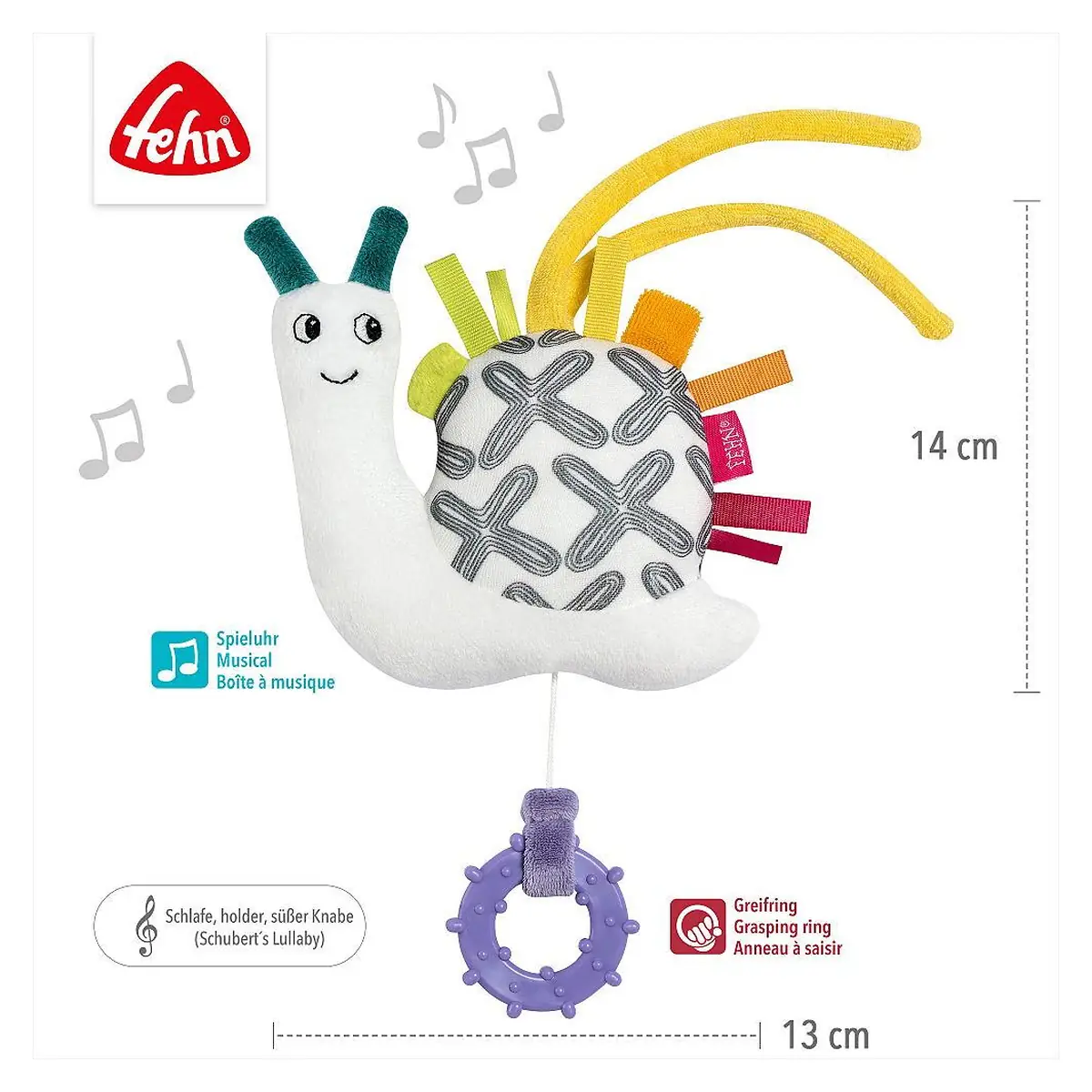 Jucarie muzicala mini - Melc prietenos Fehn 0 luni+ [3]