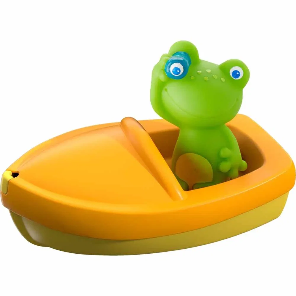 Jucarii pentru baie - Jucarie pentru baie - Barcuta Sailor Frog! Ahoy! HABA 18 luni+